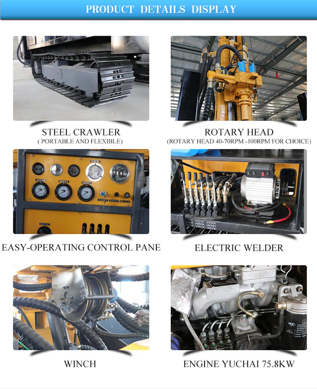 Jk-Dr300 300m Depth Hydraulic Rotary Diesel Engine Drilling Rig Machine