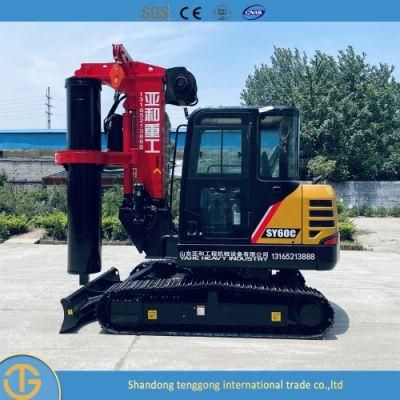 Ground Screw Pile Driver Drilling Pile Driver Hydraulic Hammer Pile Epuipments Dr-60 Middle Rotary Rig Machine