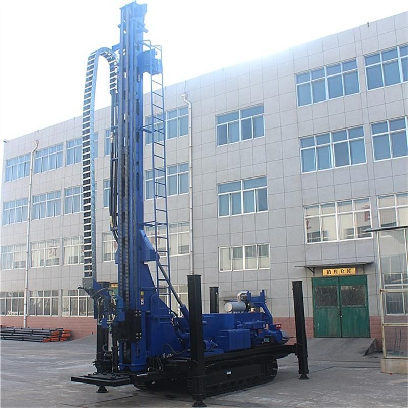High Quality Portable Deep Water Well Rotary Crawler Drilling Rig with Air Compressor for Sale in Dubai