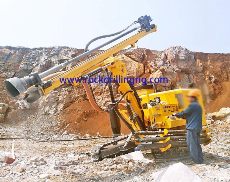 DTH Drilling Track Mounted Hydraulic Rock Blasting Drilling Rig
