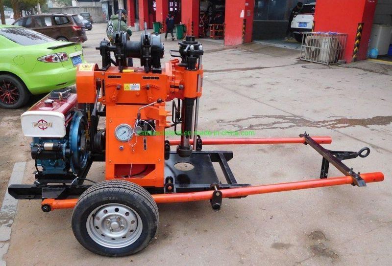 Two Wheel Trailer Mounted Geotechnical/Soil Survey/Water Well Borehole Drilling Machine