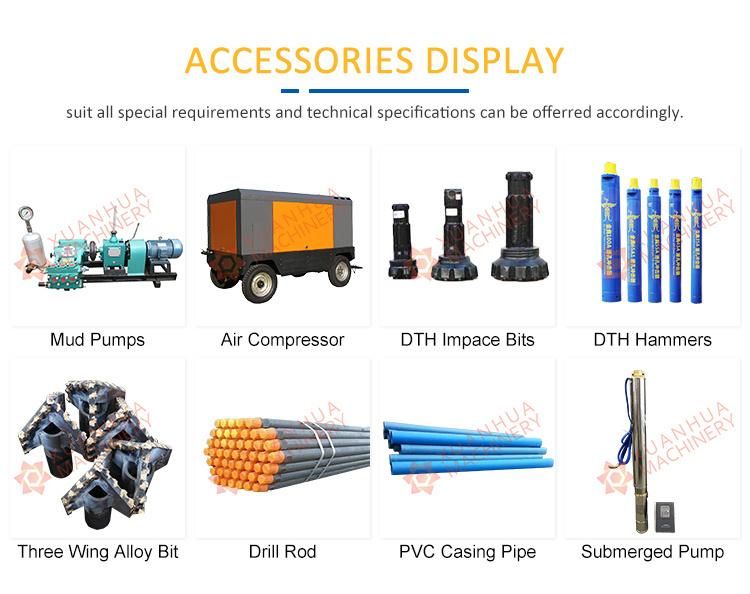 Multifunctional Portable 600m Water Well Drill Rig Underground Drilling Rig