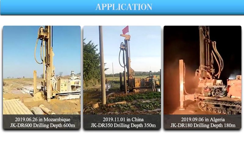 Jk-Dr300 300m Depth Hydraulic Rotary Diesel Engine Drilling Rig Machine