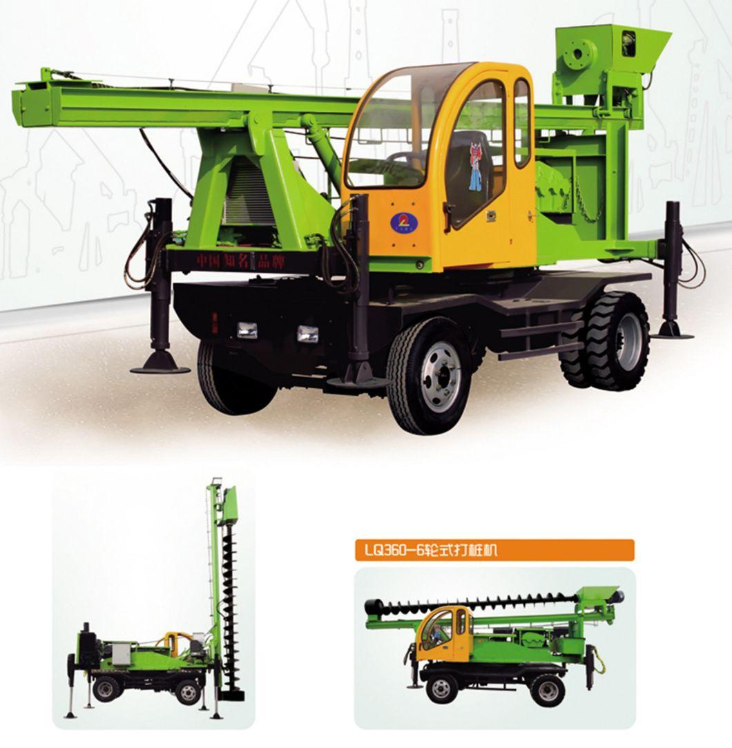 Wheeled 360-6 Hydraulic Wheel Water Drilling/Digging Machine for Foundation Pile Construction/Engineering /Borehole Drill/Diamond Drilling