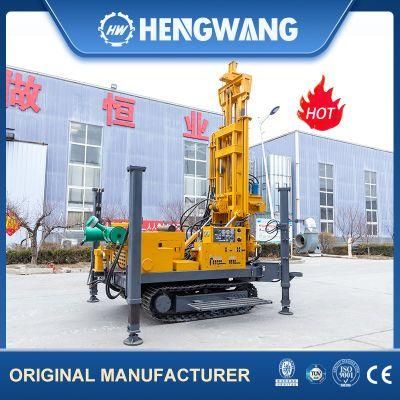 Walking Speed 2.5 Km/H Crawler Mounted DTH Borehole Diesel Engine Water Well Drilling Rig Lifting Force 17t Drill Machine