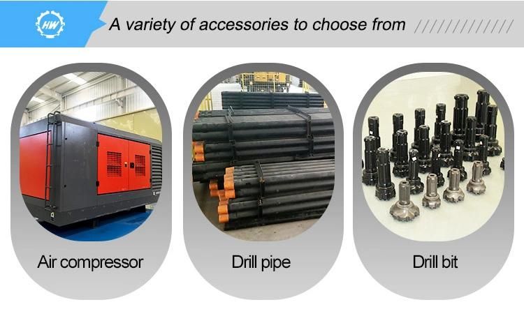 300m Depth Air Compressor Borehole Drilling Rig Water Well Drilling Rig