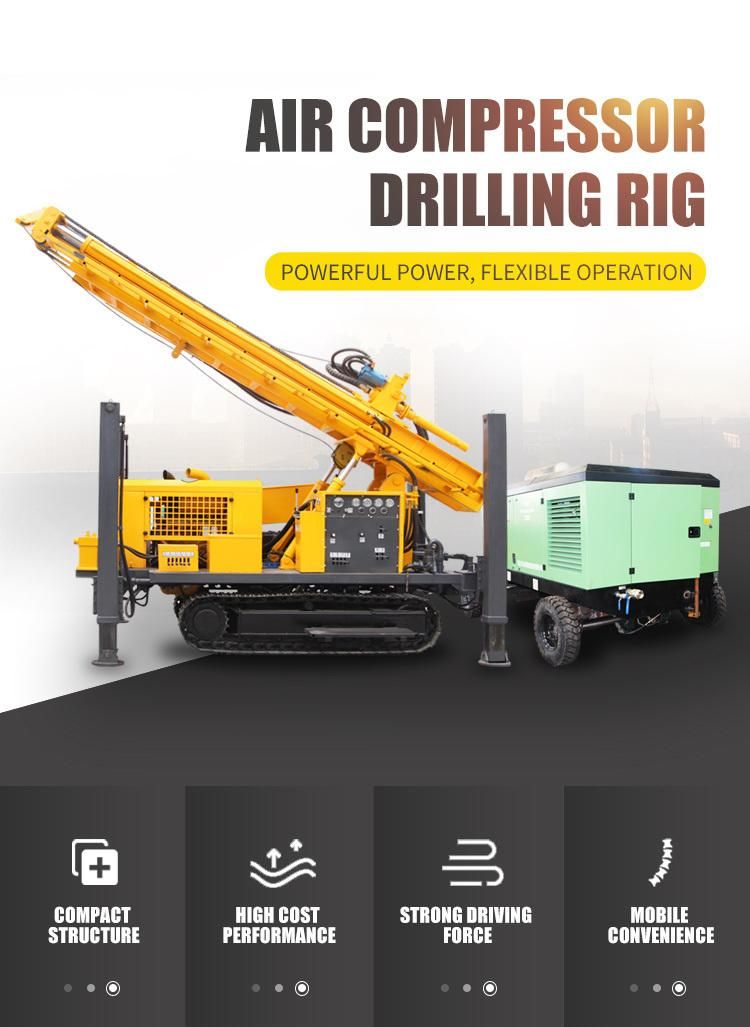 400m Steel Crawler Deep Borehole Water Well Drilling Rig Machine for Sale
