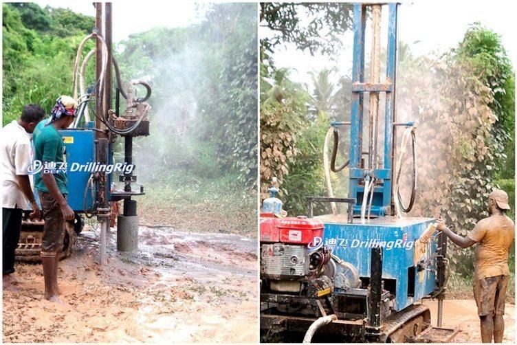 100m Wheels Type Widely Used Air Compressor Drill Machine