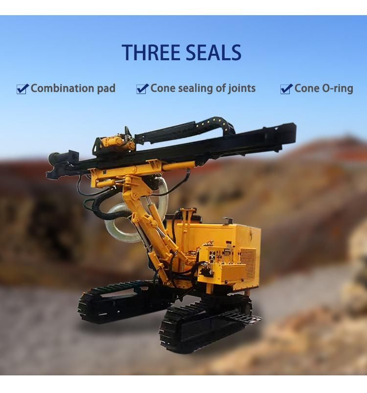 180m Portable Crawler Hydraulic DTH Rock Borehole Drill Machine