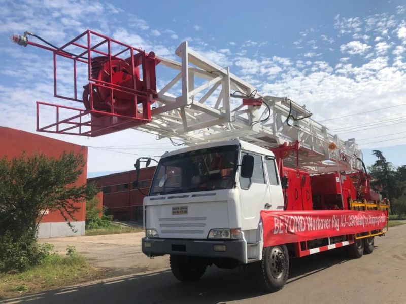 Hot Sale Xj350 Workover Rig Mine Rock Drill Truck Mounted for Oil Water Well Drilling Rig Machine