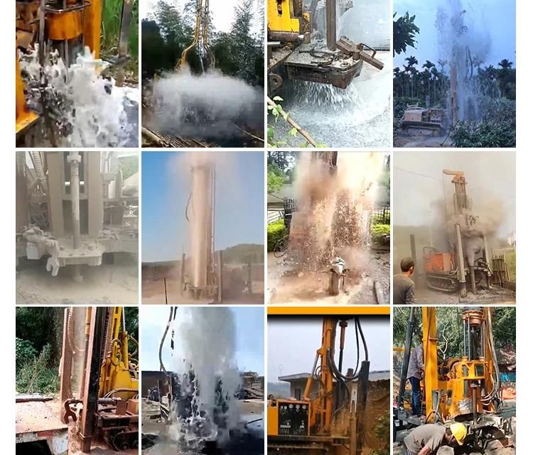 Strong off-Road Performance 160m Hydraulic Water Well Drilling Rig Pneumatic Crawler Drilling Rig