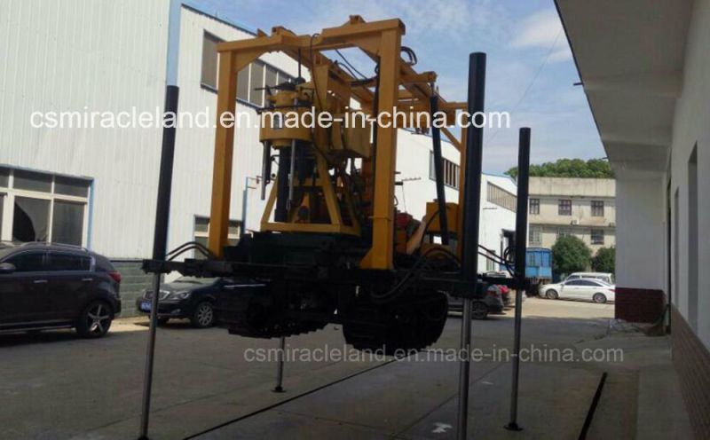 200m Deep Crawler Mounted Hydraulic Water Well Borehole Drilling Equipment with Mud Pump (YZJ-200Y)