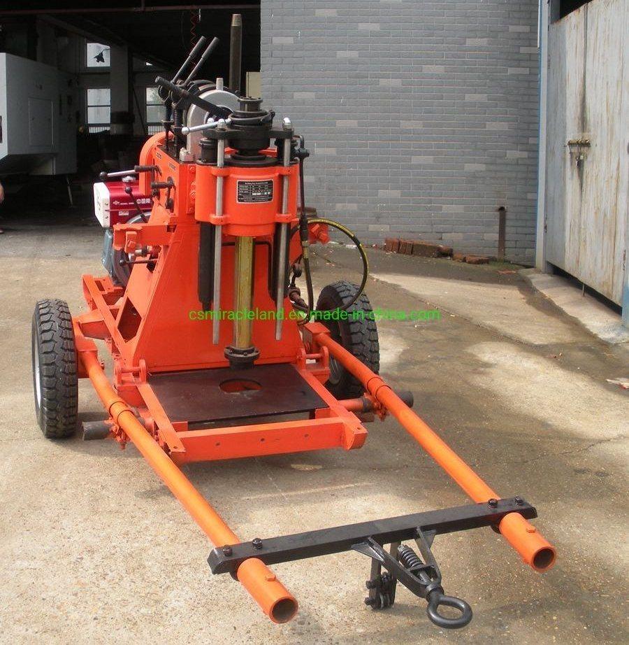 Gy-150b Portable Trailer Mounted Hydraulic Geotechnical Geo Core Drilling Rig with Mud Pump