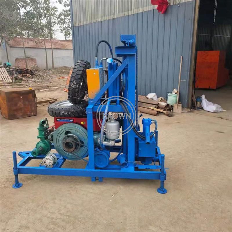 Portable Machine Well Drilling 100m Diesel Water Well Drilling Machine Electric Diesel Engine Water Well Drilling Machine Hydraulic Mine Drilling Rig