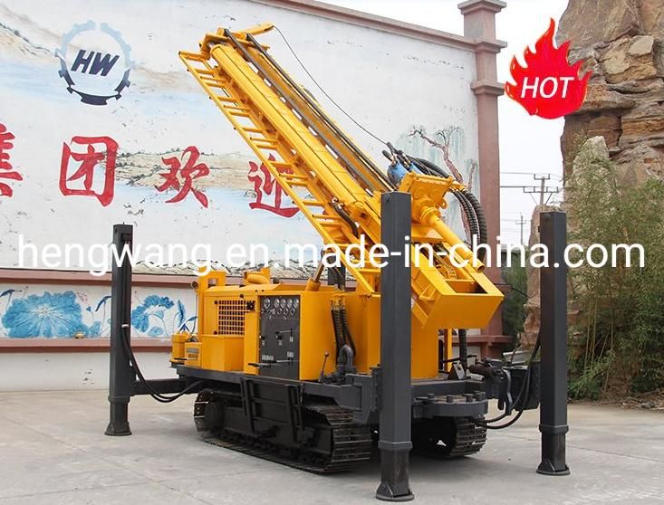 Borehole 280m Diesel Portable Hydraulic Water Well Drilling with Compressor