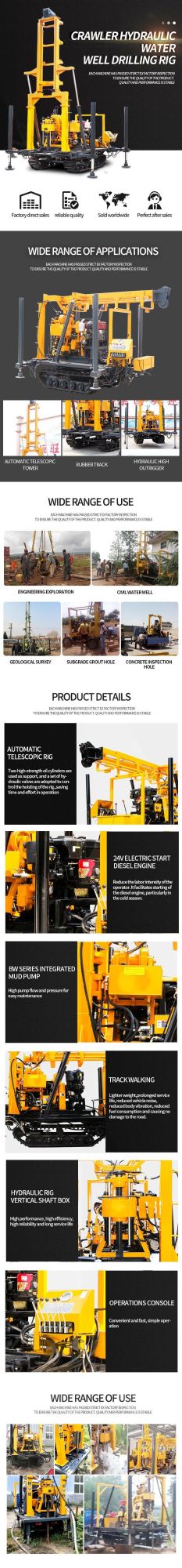 Track Mounted Water Well Drilling Rig Machine