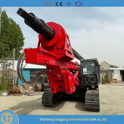 Portable Pile Driver Electric Ground Screw 50m DTH Crawler Diesel Engine Drilling Rig