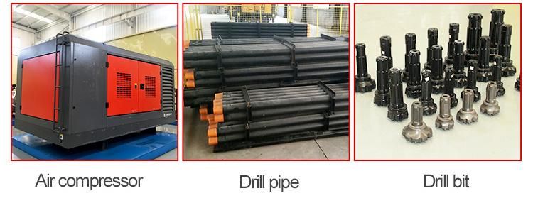 Pneumatic Rotary Water Well Drilling Rig Machine with 6m Drill Mast