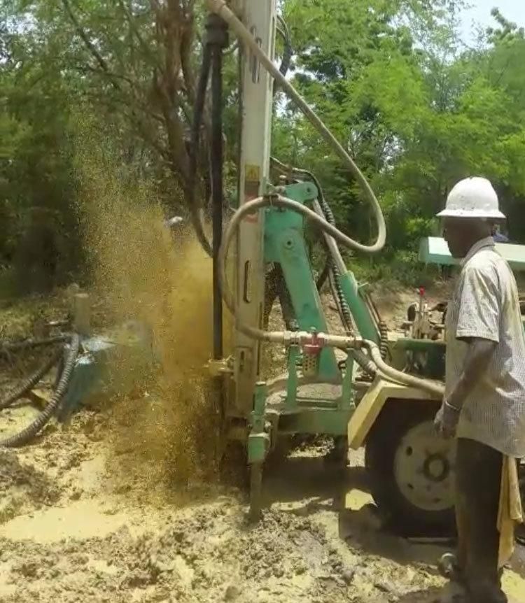 Hf120W Trailer Hydraulic Mini Portable Water Well Drilling Rig