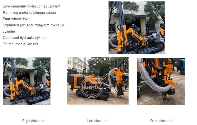 Construction Water Drilling Rig Machine Borehole Hydraulic Crawler Rock Borehole Drilling Machine Digge for Sale Trailer