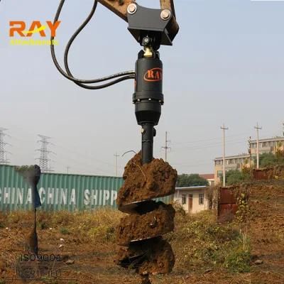 Rock Clay Soil Ground Hole Digging Machine Excavator Auger Attachment Auger Drive with Sharp Teeth