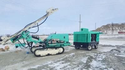 0-2.5km/H 115-150mm Hanfa Rock Machine Hydraulic Blast Hole Drilling Rig