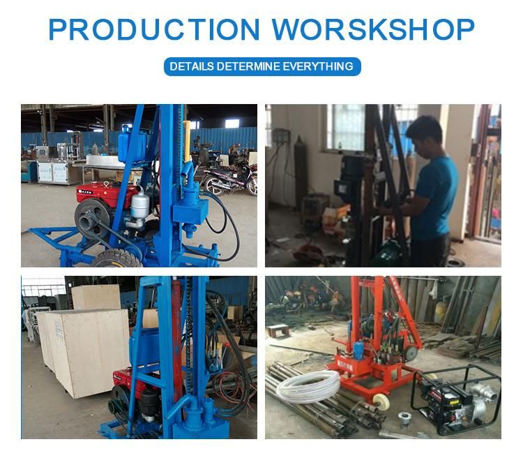 100m Portable Borehole Digging Machine Water Drilling Rig Machine