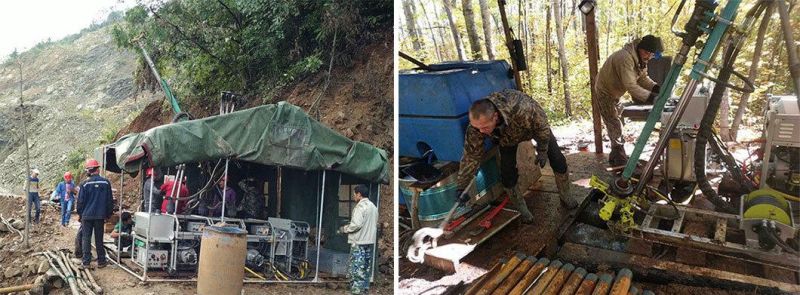 Hfp1000 400/1000m Diesel Engine Engineering Full Hydraulic Portable Diamond Core Drilling Rig for Mining