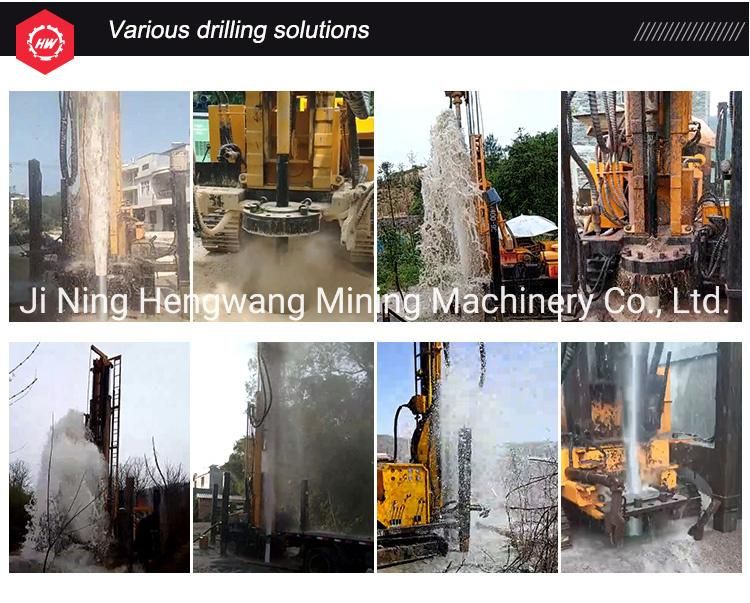 Crawler Water Well Drilling Rig Driven by Screw Air Compressor
