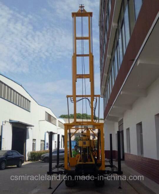 200m Deep Crawler Mounted Hydraulic Water Well Borehole Drilling Equipment with Mud Pump (YZJ-200Y)