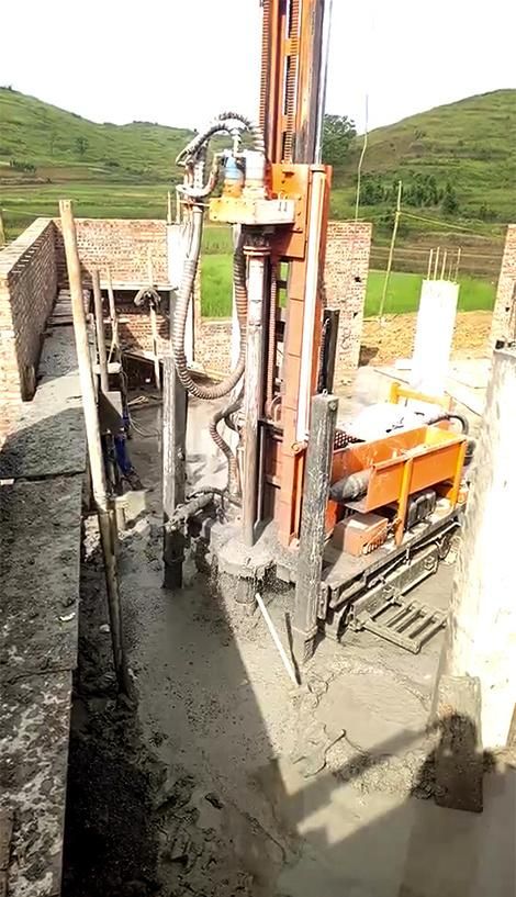 Crawler Diesel Depth Borehole 300m Water Well Drilling Rig