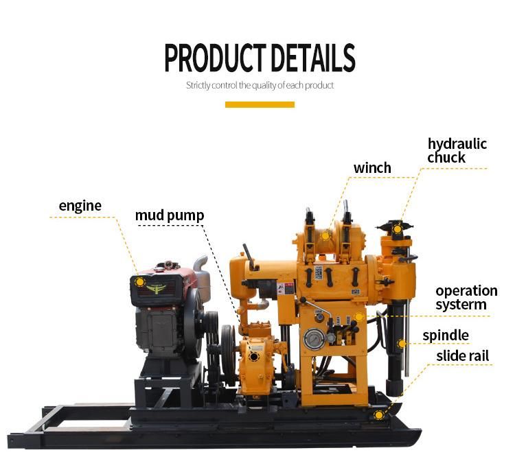 Rotary Borehole Water Well Drilling Machine Core Drilling Rig Price