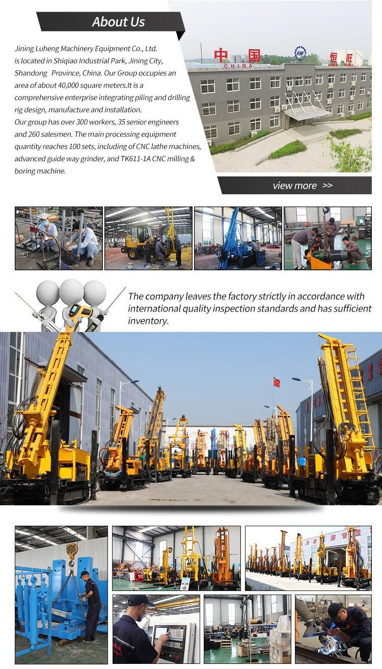Diesel Engine 150m Depth Crawler Mounted Water Well Drilling Rig