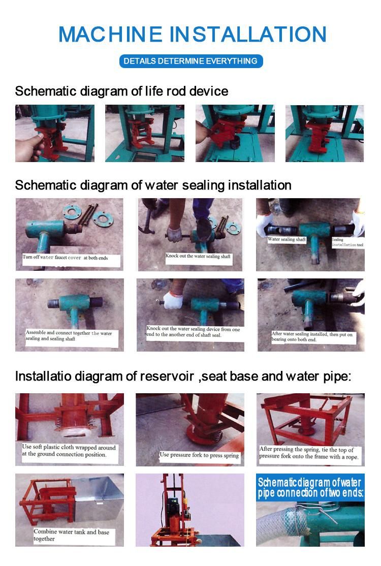 Portable 150m Deep Water Well Drilling Rig Machine