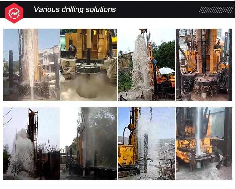 Borehole Boring Machine Water Well Pneumatic Drilling Rig Air Compressor