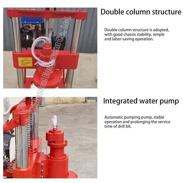 Hz-20 Concrete Core Cutting Machine Price Concrete Core Drilling Hole Machine Gasoline Core Bore Drilling Machine Petrol Pavement Core Drilling Machine