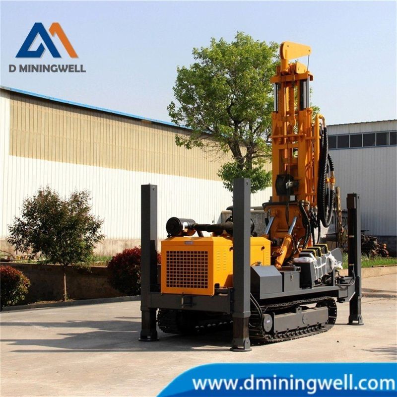 D Miningwell MW300 Rubber Crawler Drilling Equipment 300m Depth Water Well Drilling Rig