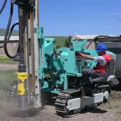 Hfpv-600 90-400mm Crawler Hydraulic Mine Photovoltaic Solar Spiral Pile Drill Blasting Construction Drilling Rig