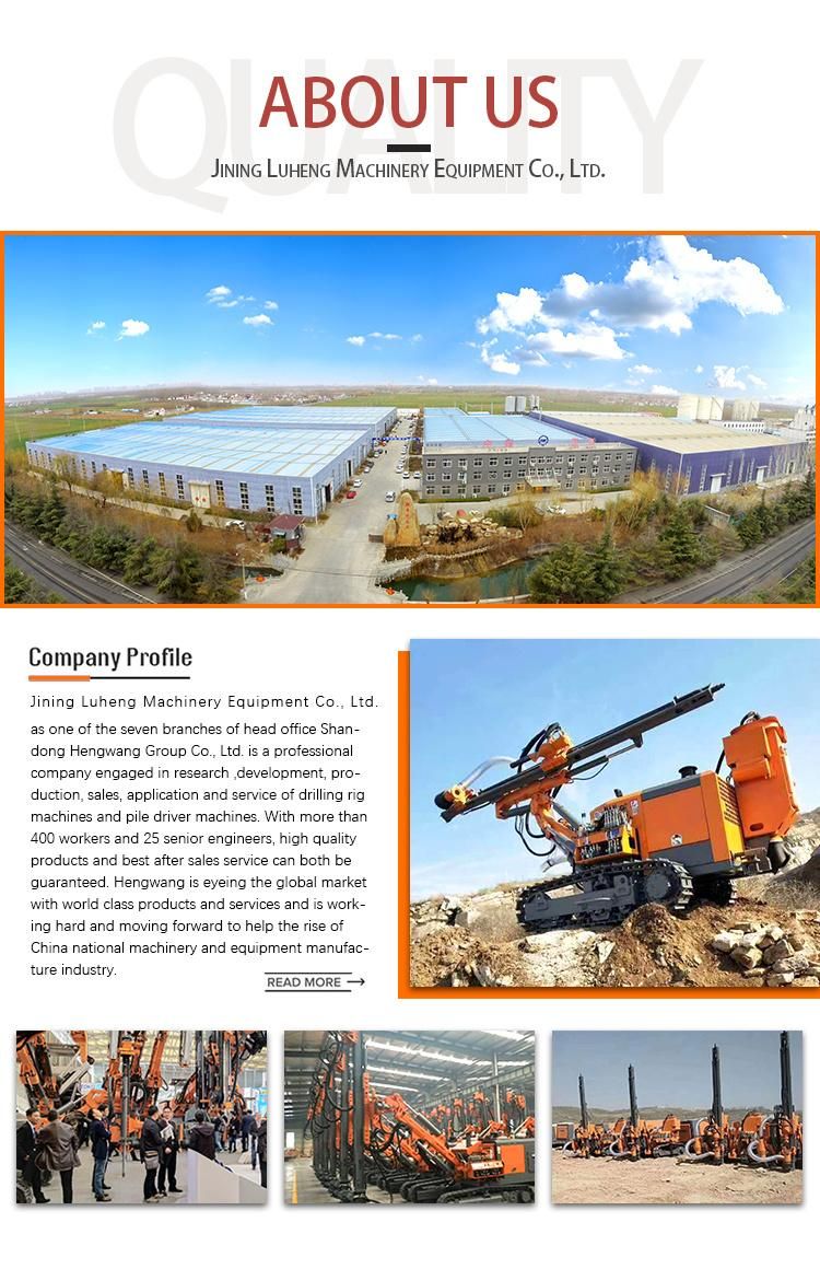 20m Mining Quarry Crawler Portable Hydraulic DTH Borehole Drilling Rig