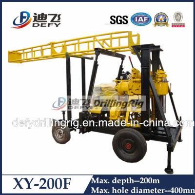 Xy-200f Borehole Water Well Drilling Rig Machine--200m Depth