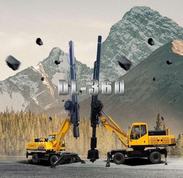 Four-Wheel Type Rotary Drilling Rig Portable Low Price