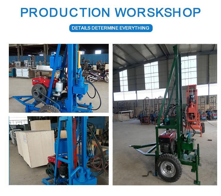 Portable 150m Deep Water Well Drilling Rig Machine