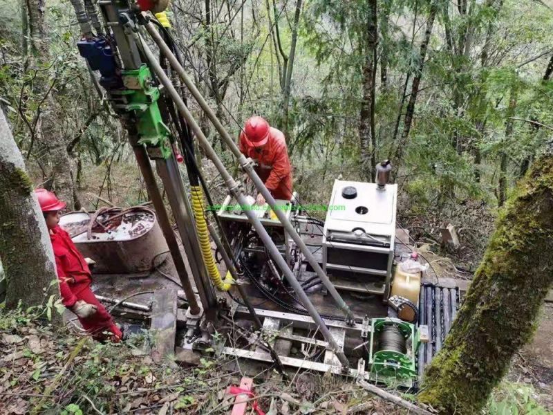 MD300 Portable Hydraulic Rotary Head Wireline Mining Exploration Drilling Machine