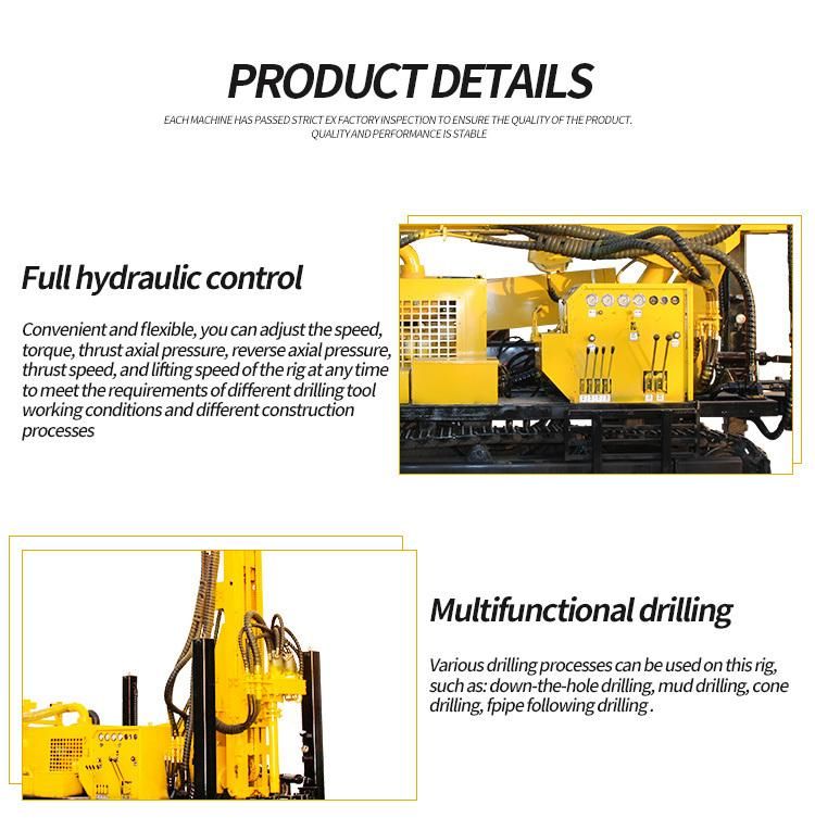 Crawler Air DTH Hammer Rock Hydraulic Water Well Drilling Rig