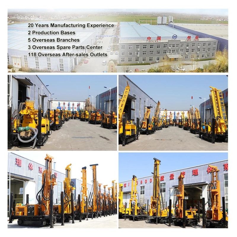 Strong off-Road Performance 160m Hydraulic Water Well Drilling Rig Pneumatic Crawler Drilling Rig
