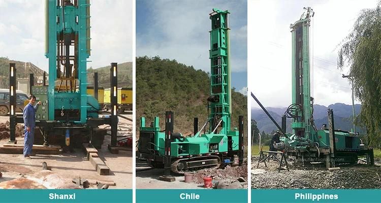 Hf1100y 1000m Full Hydraulic Crawler Mounted Water Well Drilling Rig