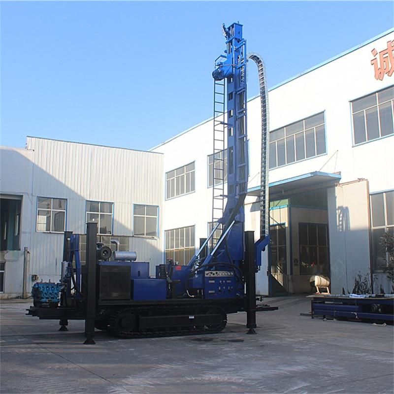 High Quality Portable Deep Water Well Rotary Crawler Drilling Rig with Air Compressor for Sale in Dubai