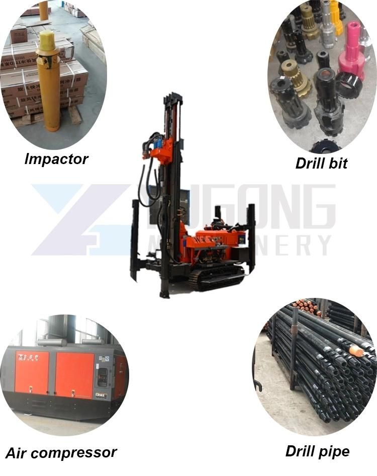200m Deep Rock Soil Machine Portable Water Well Drilling Rig
