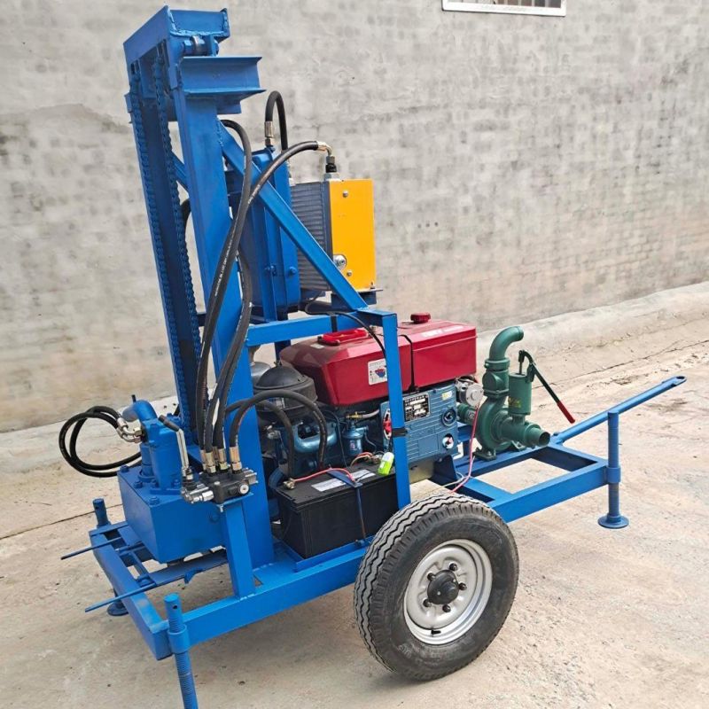 Diesel 130m-150m Borehole Machine for Sale Equipment Portable Well Drilling Rig with Good Price