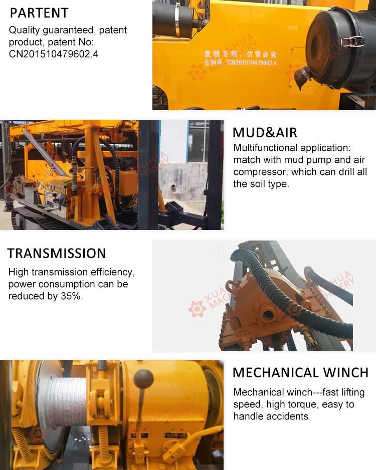 Multifunctional Portable 600m Water Well Drill Rig Underground Drilling Rig